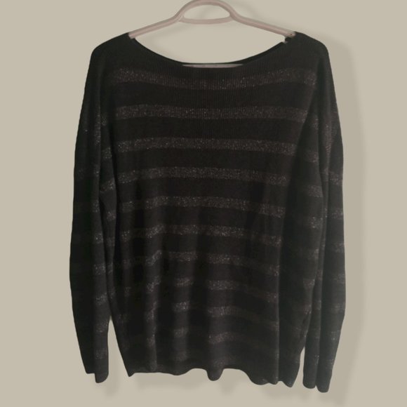 TOMMY BAHAMA - Grey and Metallic Silver Knit Sweater - Picture 5 of 5